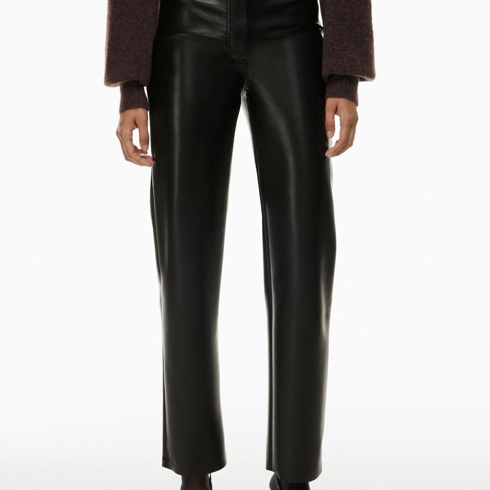 Aritzia Melina Black Leather Pants